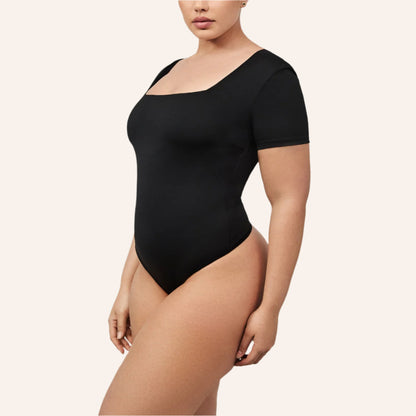 בגד גוף מחטב ריבוע - צבע שחור