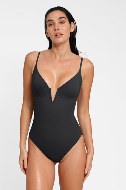 בגד ים שלם מחטב Deep V